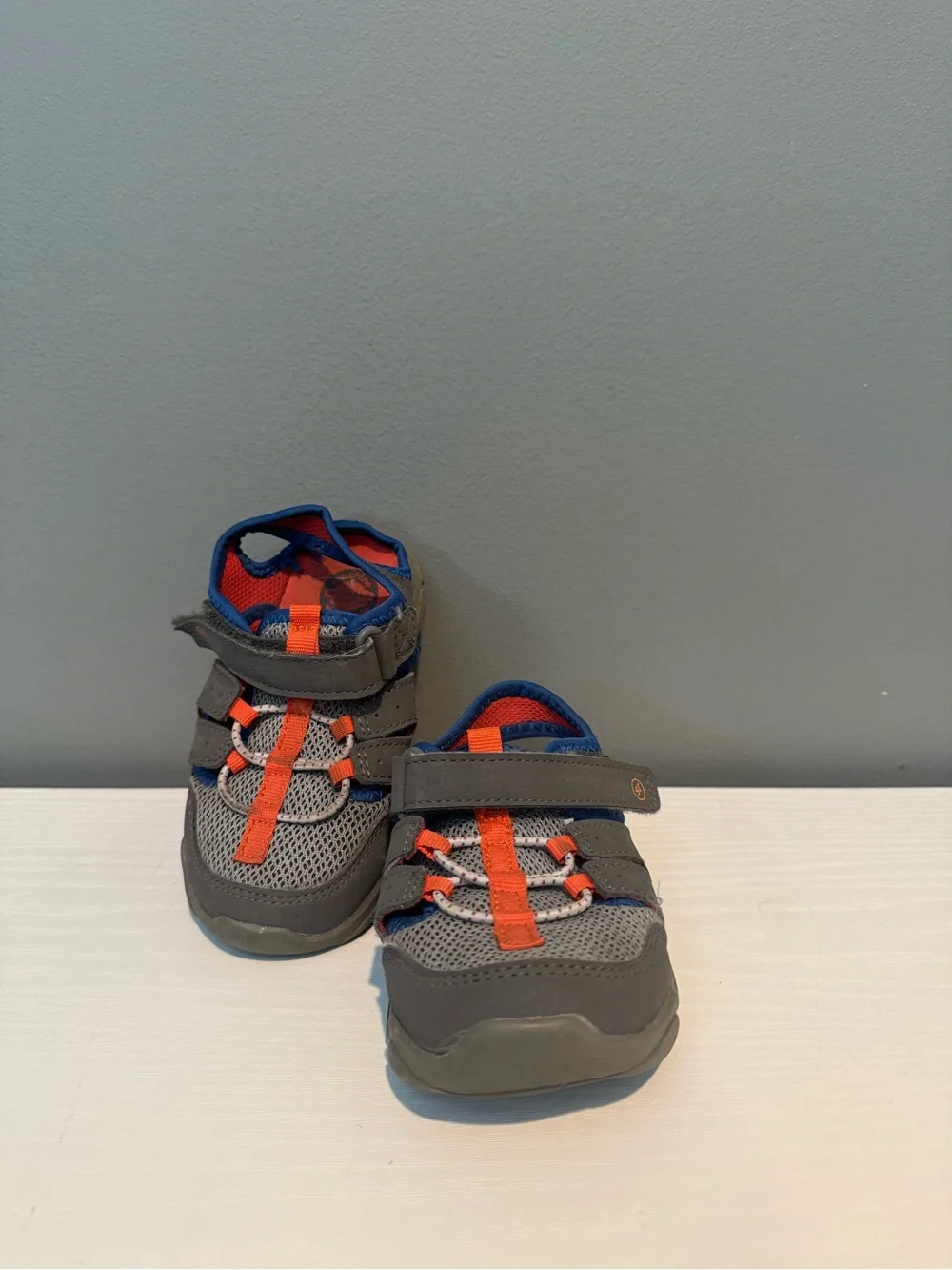 Munchkin Gray and Orange Kids Outdoor Sandals
